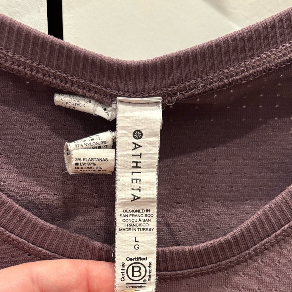 Athleta Large Mauve Women's Athletic Sleeveless Top